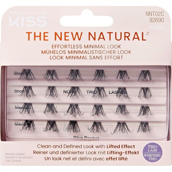 Kiss KISS Sztuczne rzęsy kępki The New Natural, 24 kępki