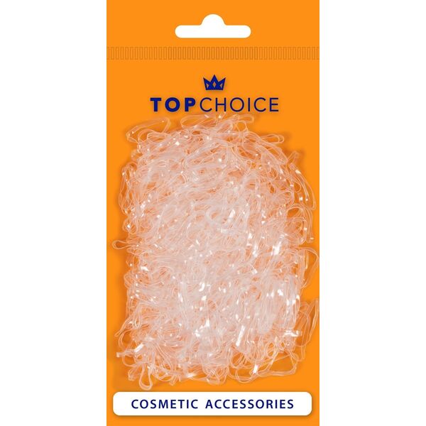 Top Choice TOP CHOICE Gumki do włosów - transparentne (26928) 1 op. - 500 szt.