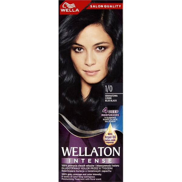 Wella WELLA Wellaton Intense Farba do włosów 1/0 - Granatowa Czerń 1op.