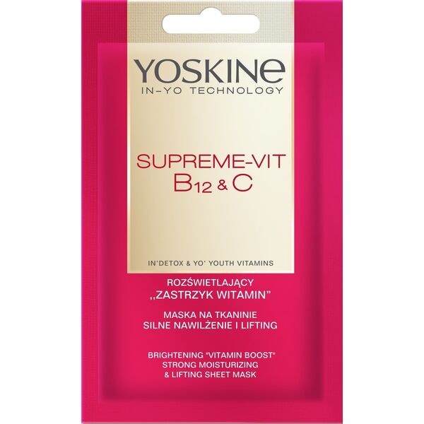 DAX YOSKINE Supreme-Vit B12&C Maska na tkaninie Silne nawilżenie i lifting