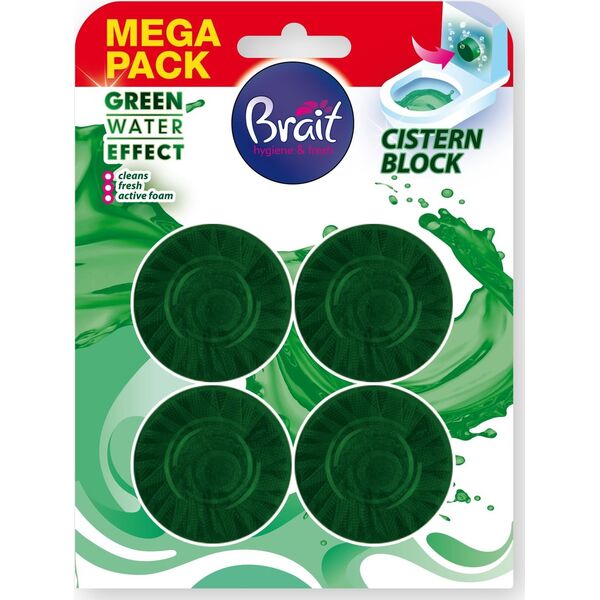 DRAMERS  BRAIT Green Water Effect Krążek do WC Zielony 4 x 50 g