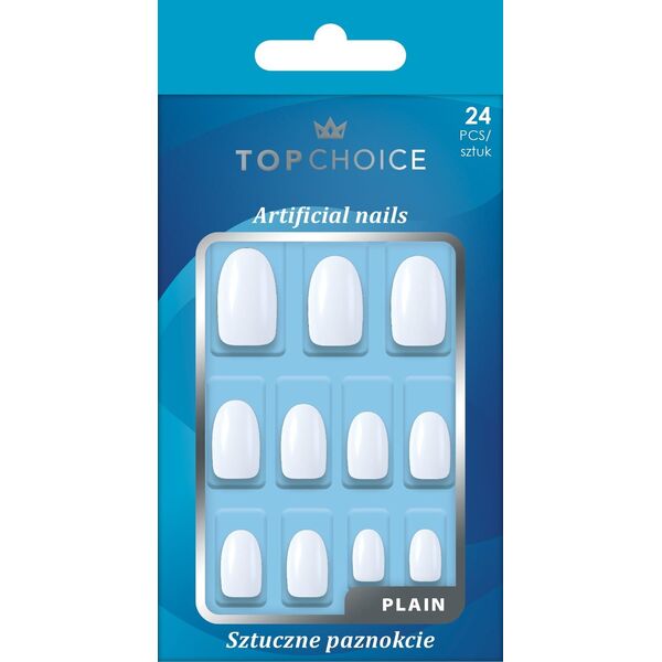 Top Choice TOP CHOICE Sztuczne paznokcie mleczne migdałki