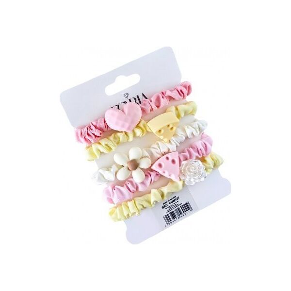 Gumki - frotki do włosów typu "scrunchie" (G127) - 1op.-5szt