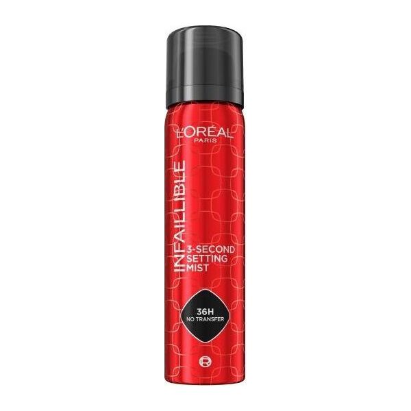 L'Oreal Paris Infaillible 3-Second Setting Mist 3-sekundowy spray utrwalający makijaż 75ml