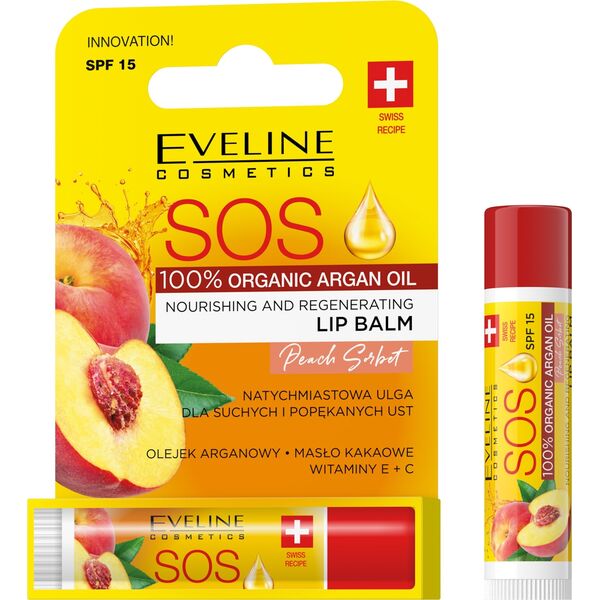 Eveline SOS Pomadka ochronna Peach Sorbet