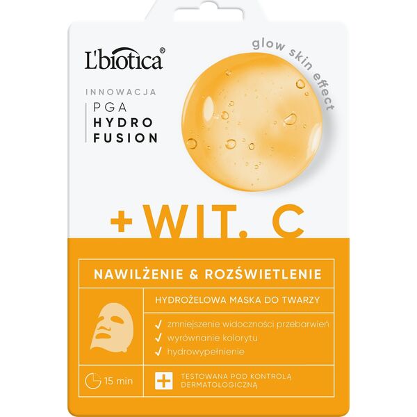Lbiotica / Biovax L`biotica pga hydr fusion + witamina c hydrożelowa maska do twarzy-nawilżenie i rozświetlenie