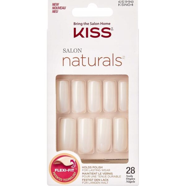 Kiss Salon Naturals Sztuczne paznokcie Go Rouge 28szt.