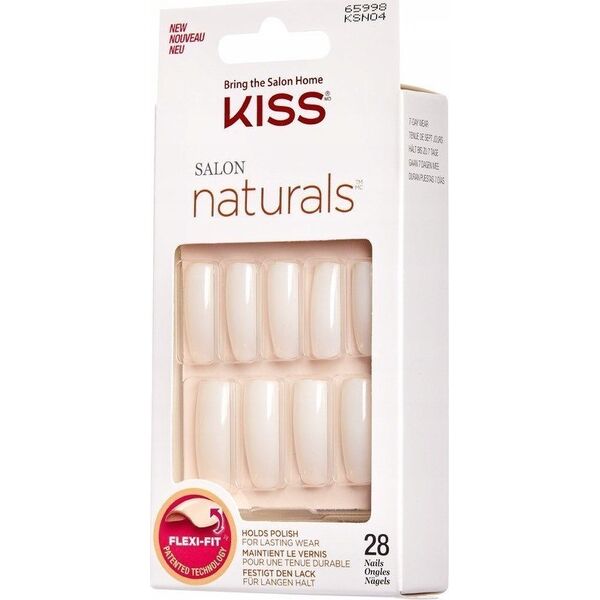 Kiss Salon Naturals Sztuczne paznokcie Go Rouge 28szt.