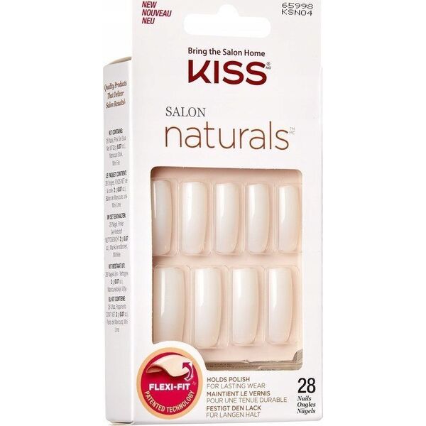 Kiss Salon Naturals Sztuczne paznokcie Go Rouge 28szt.