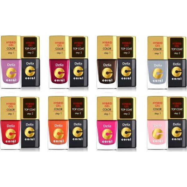 Delia Hybrid Gel Coral Lakier Do Paznokci 11ml Pink Pudding (100)