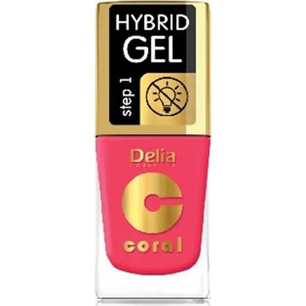 Delia Hybrid Gel Coral Lakier Do Paznokci 11ml Romantic Rose (102)