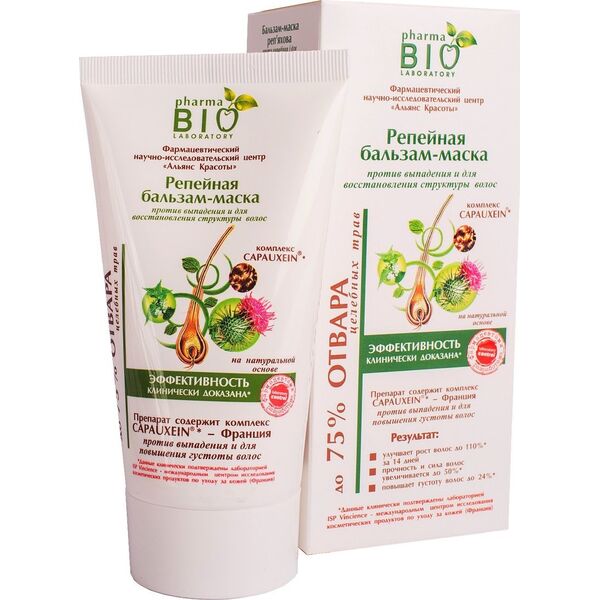 Pharma Bio Laboratory Łopianowa maska-balsam przeciw wypadaniu włosów i na przywracanie zdrowej struktury włosów 150ml