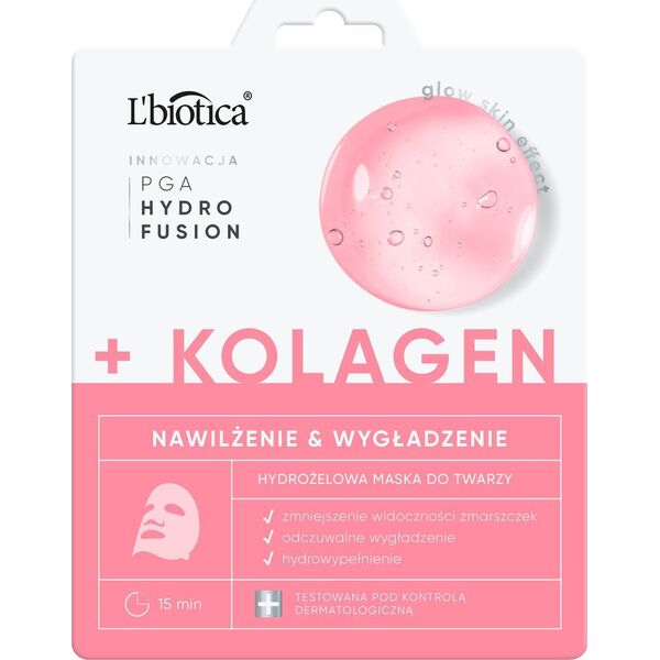 Lbiotica / Biovax L`biotica pga hydr fusion + kolagen hydrożelowa maska do twarzy-nawilżenie i wygładzenie