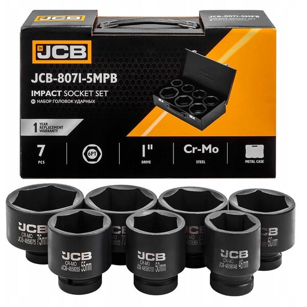 JCB ΚΑΡΥΔΑΚΙΑ ΚΡΟΥΣΤΙΚΑ 6K 1" 7τμχ. (46-75mm)