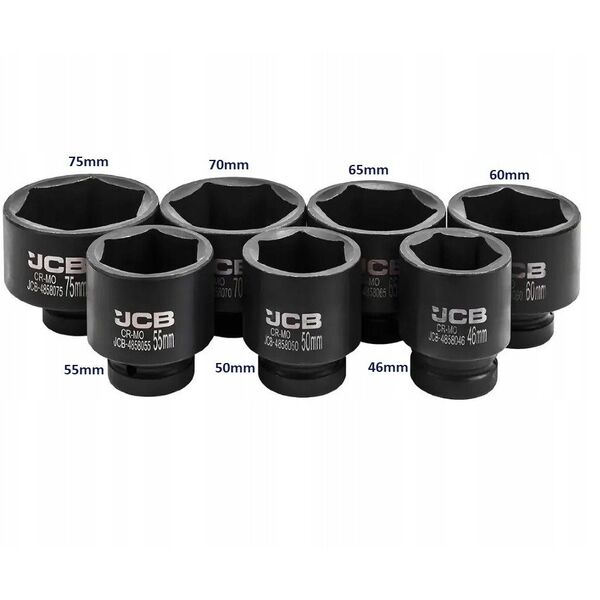 JCB ΚΑΡΥΔΑΚΙΑ ΚΡΟΥΣΤΙΚΑ 6K 1" 7τμχ. (46-75mm)