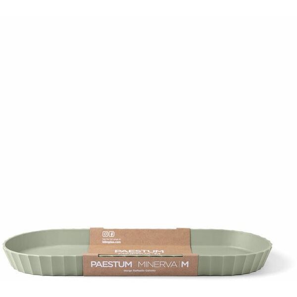 MINERVA Οβάλ πιατέλα 37,5x15 εκ πράσινη