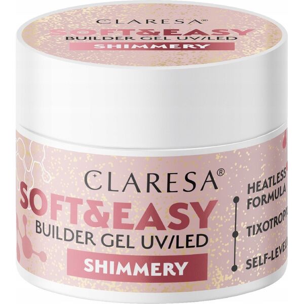 Claresa CLARESA Żel budujący do paznokci Soft&Easy Builder Shimmery 45 g