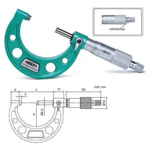 Insize MIKROMETR 250-275 STANDARD