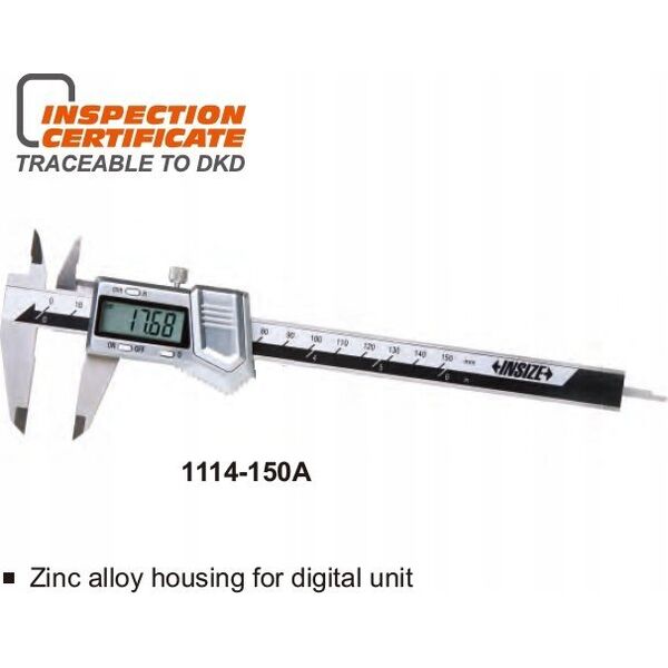 Insize SUWMIARKA  150 CYFR.   6 SQ ETUI Z CYNKU /CERT.