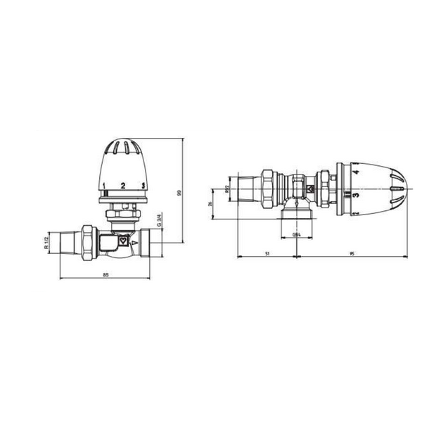 Herz Ogranicznik temperatury powrotu RTB Mini (19201-00)