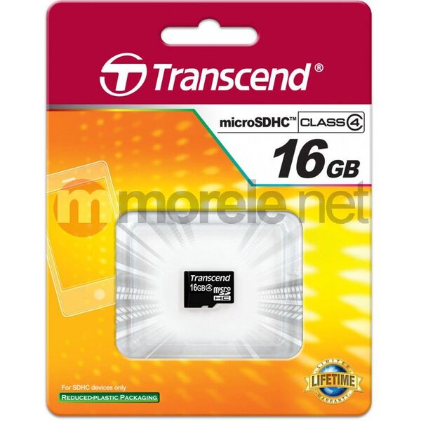 Karta Transcend MicroSDHC 16 GB Class 4  (TS16GUSDC4)