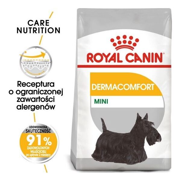 Royal Canin Royal Canin Mini Dermacomfort karma sucha dla psów dorosłych, ras małych o wrażliwej skórze skłonnej do podrażnień 1kg