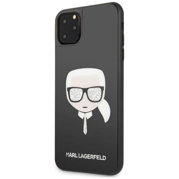 Karl Lagerfeld Karl Lagerfeld KLHCN65DLHBK iPhone 11 Pro Max czarny/black Iconic Glitter Karl`s Head uniwersalny
