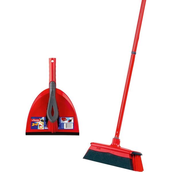 Vileda Vile DuActiva brooms with 2in1 sweeping set