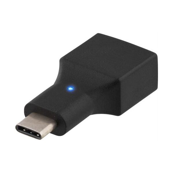 Adapter USB Deltaco USB-C - USB Czarny  (USBC-1200)