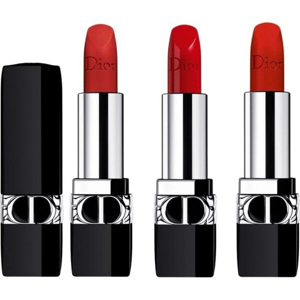 Dior DIOR Rouge Dior Couture Colour Lipstick Floral Lip Care Long Wear Refillable 3,5g. 999 Satin PROMOCJA