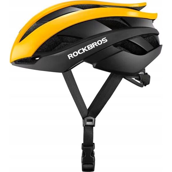 RockBros Kask rowerowy uniwersalny regulowany rozmiar L czarno-żółty ROCKBROS