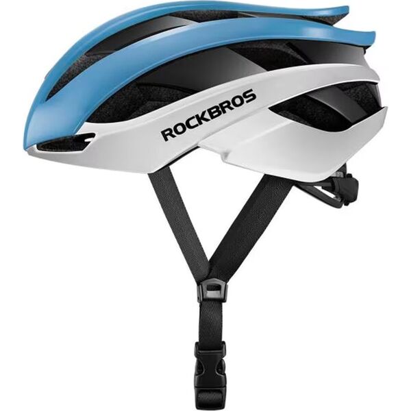 RockBros Kask rowerowy uniwersalny regulowany rozmiar M niebiesko-biały ROCKBROS