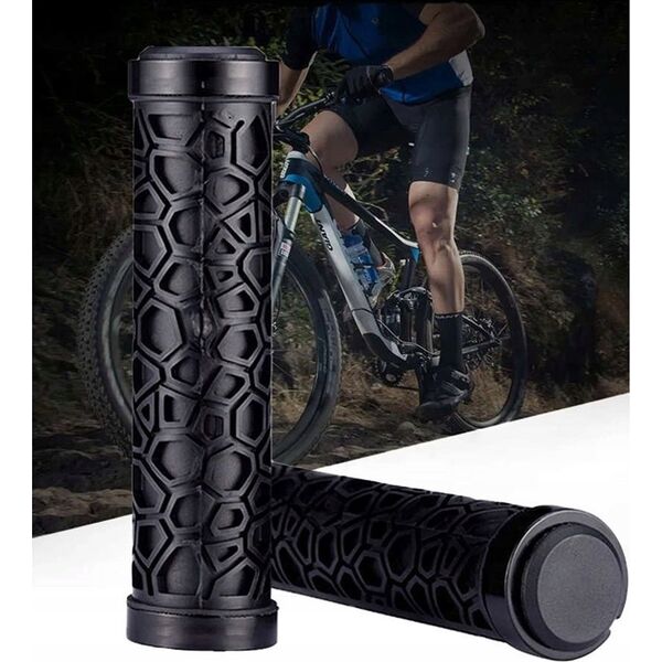 RockBros Gripy rowerowe chwyty z gumy przyczepne śr. 22mm czarne ROCKBROS