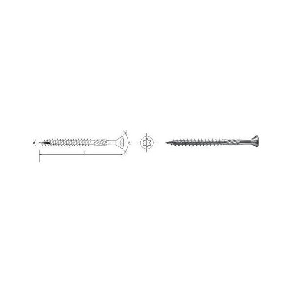 UN WKRĘT DO DREWNA TWARDEGO TROPIC C2 4*30MM T15 (2 STO)