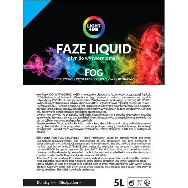 LIGHT4ME LIGHT4ME FAZE LIQUID 5L płyn do mgły lekki