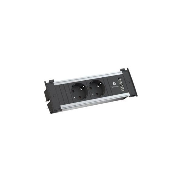 Bachmann BACHMANN KAPSA Small 2x gniazdo z uziemieniem 1x ładowarka USB, wtyczka montażowa