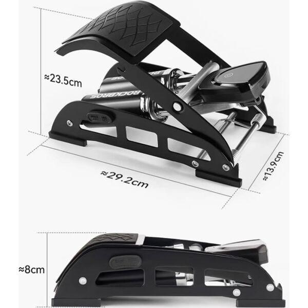 RockBros Pompka nożna rower auto motor piłka z wyświetlaczem 11 bar - czarna