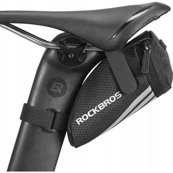 RockBros Mała torba rowerowa 0.2L na drobiazgi narzędzia pod siodełko czarna ROCKBROS