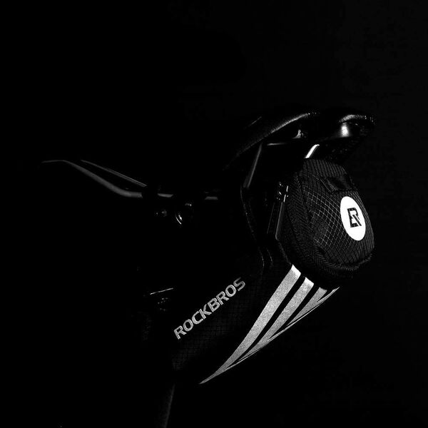 RockBros Mała torba rowerowa 0.2L na drobiazgi narzędzia pod siodełko czarna ROCKBROS