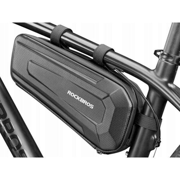 RockBros Twarda torba rowerowa wodoodporna mocowana pod ramę 1.5L czarna ROCKBROS