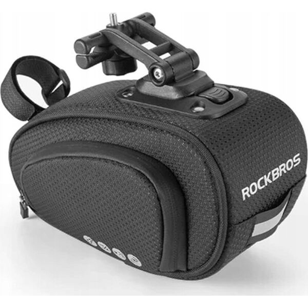 RockBros Torba rowerowa pod siodełko z szybkozłączką wodoodporna czarna ROCKBROS