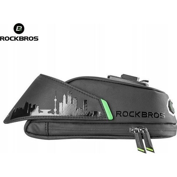 RockBros Torba rowerowa na telefon narzędzia pod siodełko z szybkozłączką czarna ROCKBROS