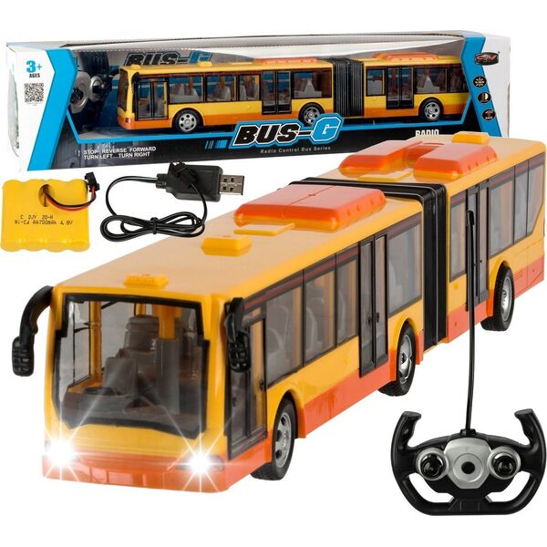 Autobus Przegubowy Miejski RC Sterowany LED Akumulator