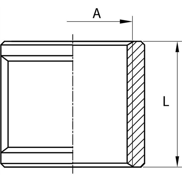 mufa 1" (DN25) mosiężna