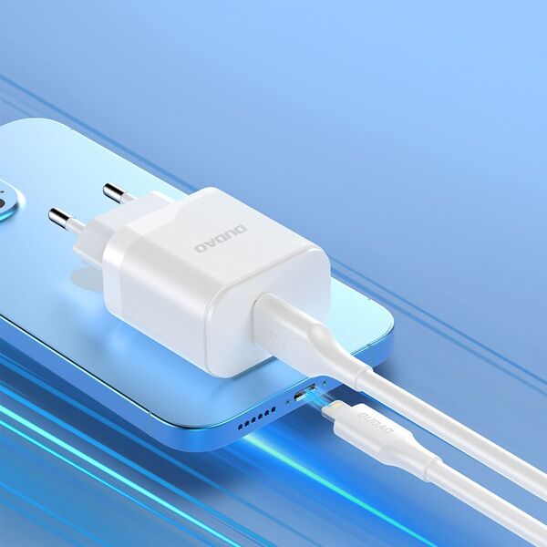 Kabel USB Dudao A20EU USB-A 18W + USB-A - micro USB White