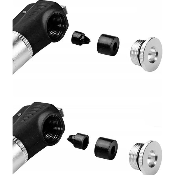 RockBros Mała pompka rowerowa 7 bar aluminium dł. 17cm - czarna