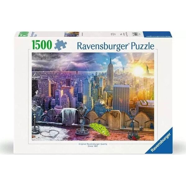 ML Ravensburger Polska Puzzle 1500 elementów Nowy Jork w lecie i zimie