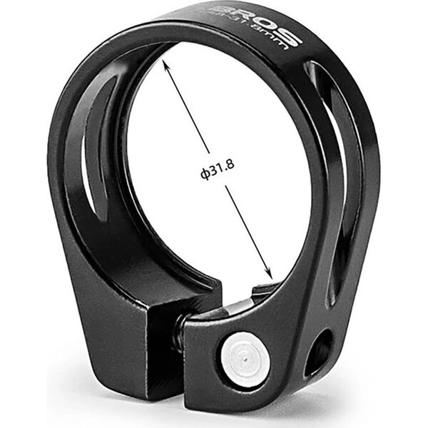Obejma rowerowa zacisk do sztycy 27.2 i 28.6 mm pod siodełko na śrubę - czarna ROCKBROS