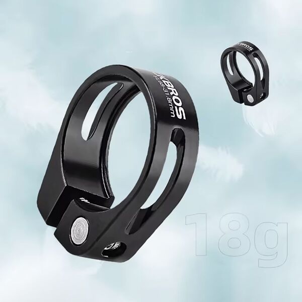 Obejma rowerowa zacisk do sztycy 27.2 i 28.6 mm pod siodełko na śrubę - czarna ROCKBROS