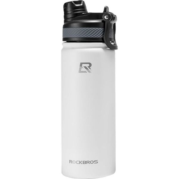 Butelka bidon termiczny rowerowy na napoje 530 ml - biały ROCKBROS